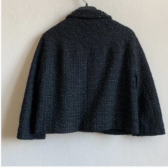 Kate Spade Madison Avenue Yazmen black beaded jacket blazer size 6 PLEASE READ - Picture 8 of 15